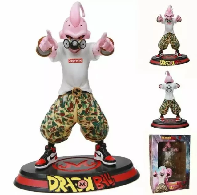 Figurines MAJIN BOO maléfique et MISTER SATAN avec rocher Dragon Ball Z