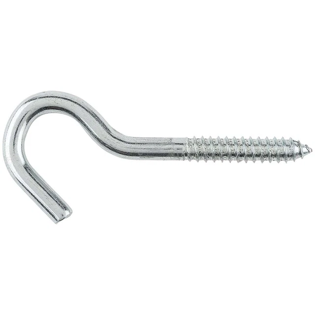 National 3/8 In. x 4-7/8 In. Steel Screw Hook N220889 Pack of 10 National