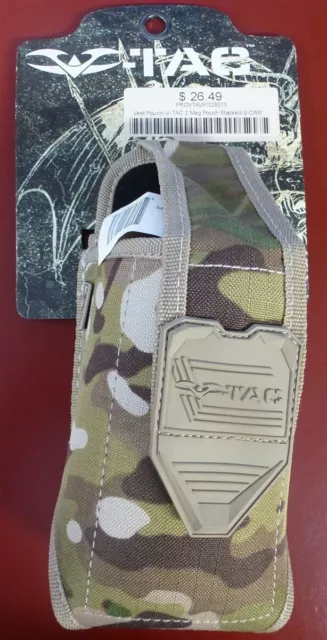 Valken V-Tac Paintball Vest Pouch 2 Mag Pouch Stacked V-Cam NEW