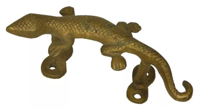 Golden Carved Lizard Shape Victorian Style Handmade Brass Door Handle Pull Knob