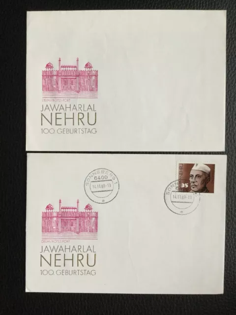 Ersttagsbrief DDR MiNr. 3284, 100 Geburtstag von Jawaharlal Nehru