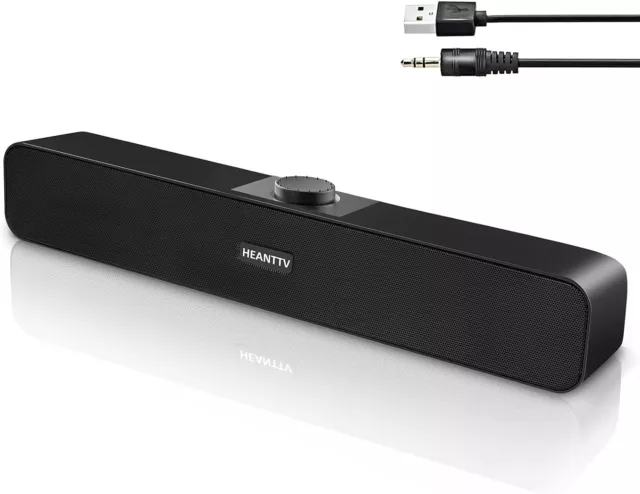 Altoparlante Soundbar Casse Heanttv Y-10 Desktop Pc Usb+Jack 3.5 Speaker