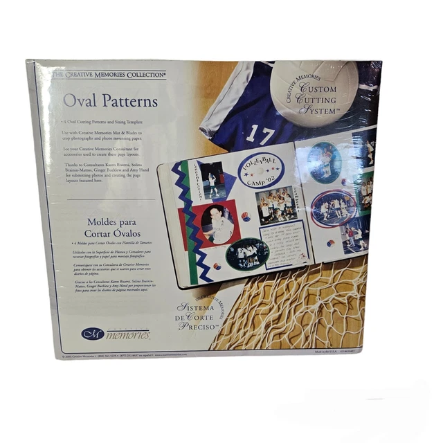 Patrones de corte ovalados Creative Memories plantillas personalizadas nuevas en paquete