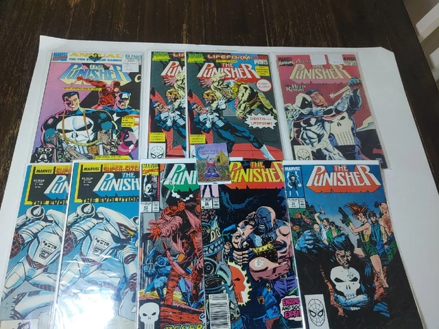 Punisher Vol. 1 Lot Of 9 Marvel Comics Annual 2 First Meeting Moon Knight