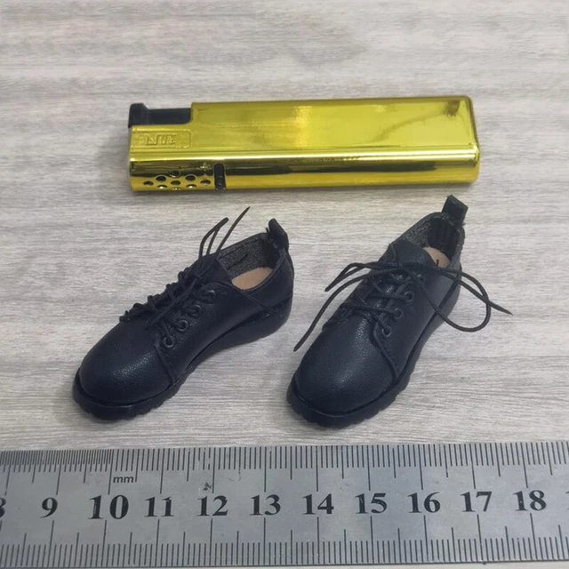 1/6 SCALE SH03 BBK009 black shoe model hollow shoes for 12