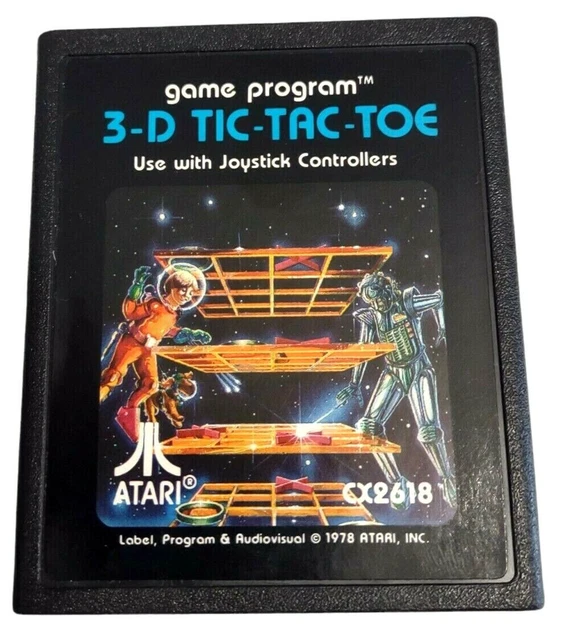 VINTAGE ATARI 1978 3D Tic Tac Toe CX 2628 Game Cartridge Only 9 00 VINTAGE ATARI 1978 3D Tic Tac Toe CX 2628 Game Cartridge Only 9 00