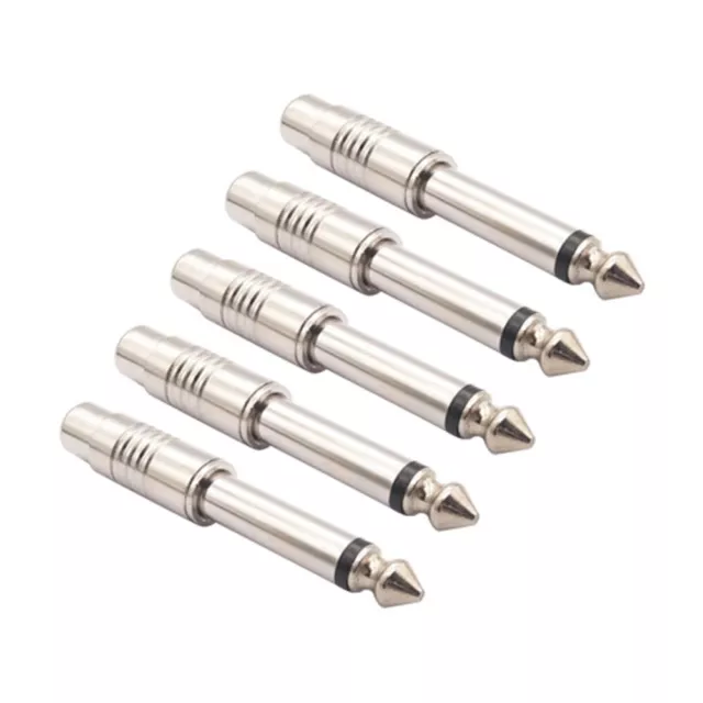 5 x Mono Spina 6.5mm Maschio a Rca Femmina Audio Jack Stereo Connettore