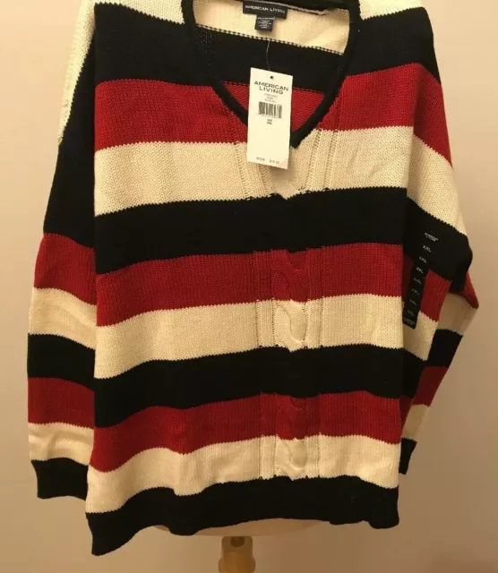 NWT American Living Striped Sweater Size XXL