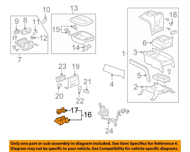 CADILLAC GM OEM 0714 Escalade Center ConsoleRear Cupholder 15133093