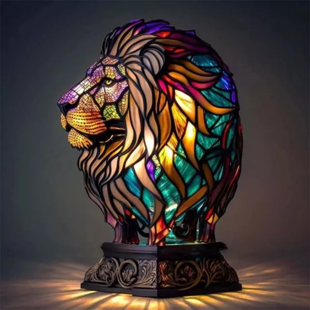 Lámpara de mesa creativa 3D para animales decoración de escritorio luz dormitorio 3