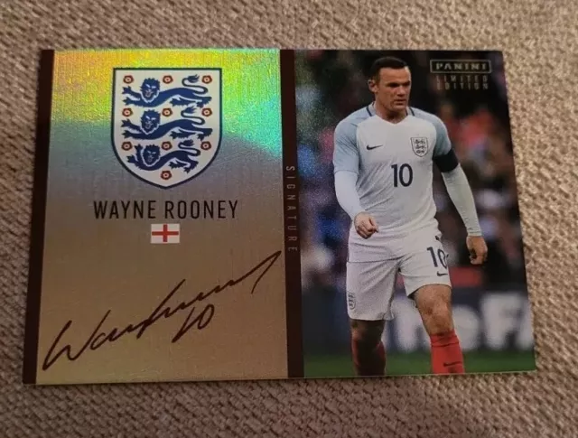 Wayne Rooney Panini Adrenalyn XL 2024 Signature Limited Edition