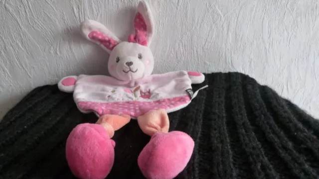 doudou tex baby plat lapin hibou fleur arbre noeud pattes