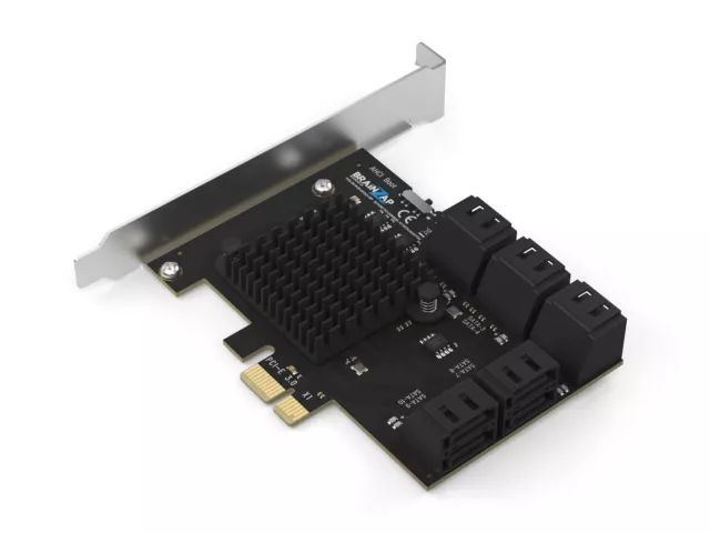 10 Port PCIe x1 zu SATA III / SATA 3 6 GBITs Erweiterungskarte Karte PCI-Express 3