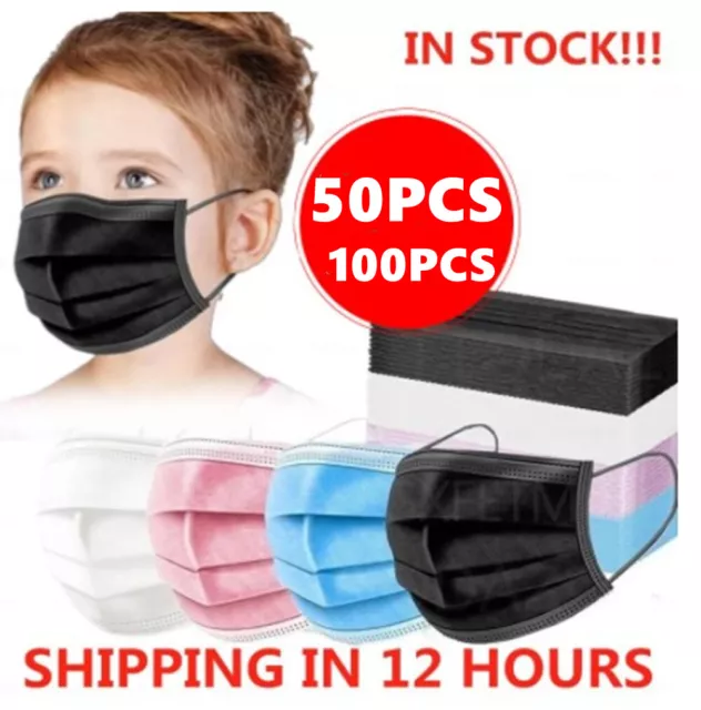 50/100Pc Kids Disposable Face Masks Surgical Children's Mask Child 3Layer Masks+