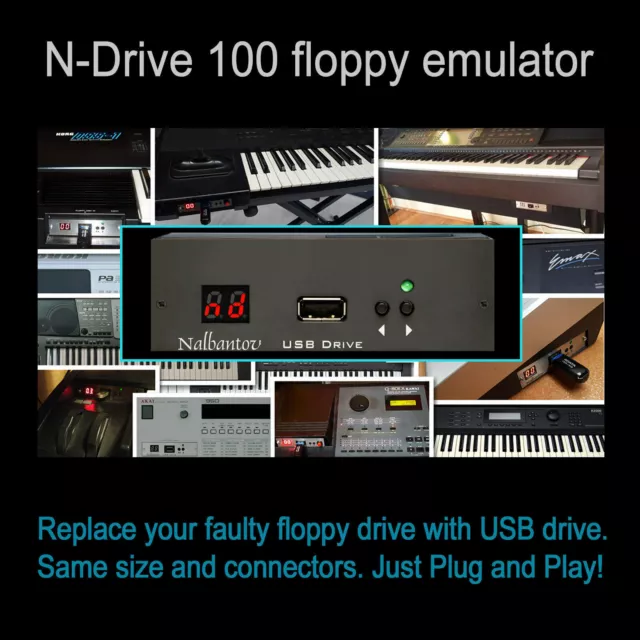 Émulateur de lecteur de disquettes USB Nalbantov N-Drive 100 pour AKAI S900