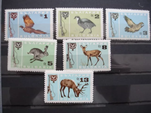 Bulgarien / Bulgaria 1967 / Jagdtiere / Hunting / Hirsch / Fasan / Hase /Mnh Set