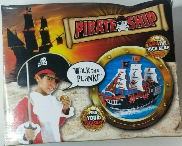 RHODE ISLAND NOVELTY Deluxe Detailed Toy Pirate Ship NEW IN DAMAGED BOX