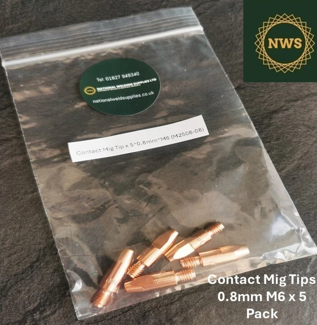 Top Nero Am6 5 Adattatori Punta MB25 Per Saldatura MIG - Filettatura M6, Per Filo Di Saldatura, Ricambi Saldatore Adattatori Per Filo Saldatura - Foto 11