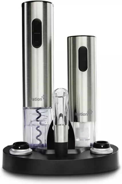 Electric Wine Gift Set - Includes Electric Bottle Opener, Wine Aerator, Electric