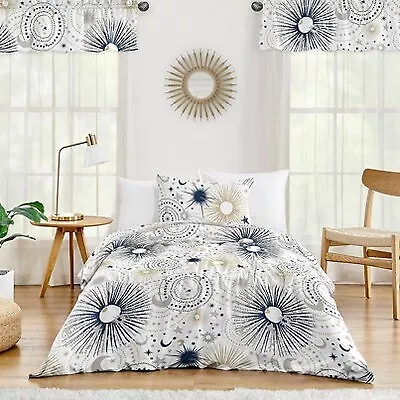 4pc Celestial Twin Kids' Comforter Bedding Set Navy and Blue - Sweet Jojo