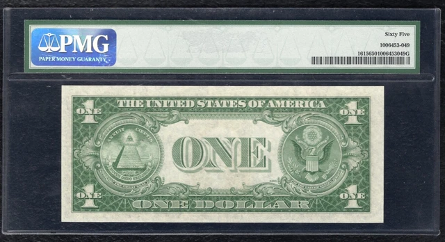 Fr. 1615 1935-F $1 One Dollar Silver Certificate Pmg Gem Uncirculated-65 2