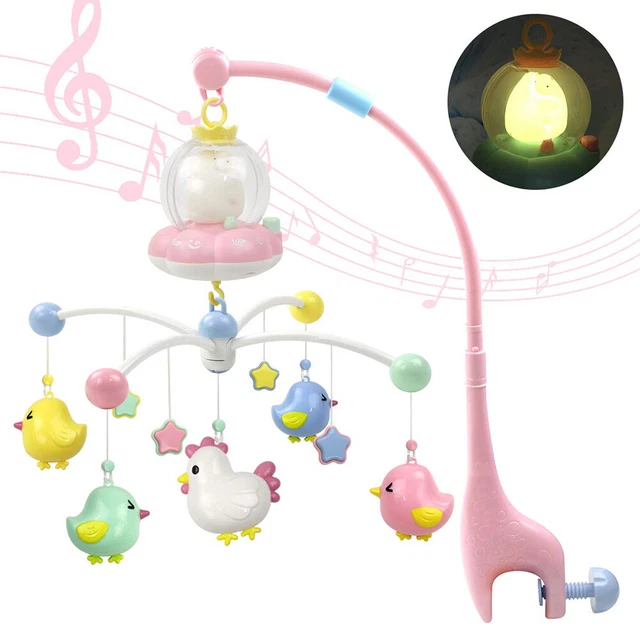 Hot Baby Musical Crib Mobile With Night Lights And Music Hanging Rotating Rattle