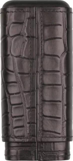 3er Sigari Astuccio Scivolo Pelle Black / 160mm/23mm Donna ∅ /