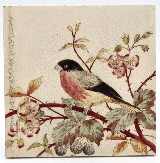 Antique Fireplace Bullfinch Tile Sherwin and Cotton C1880-1890s