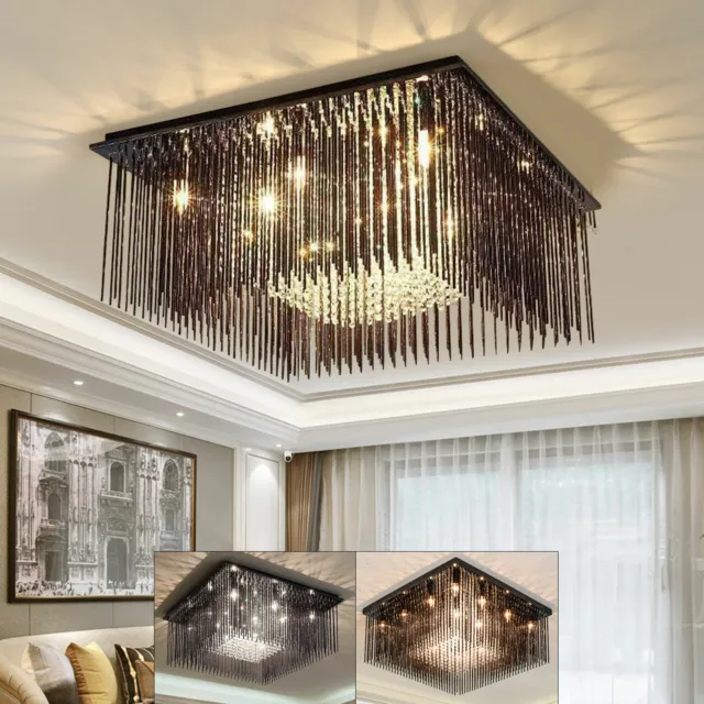 Chandelier Crystal Lamp Dimmable Ceiling Light Elegant Pendant Light Home Decor