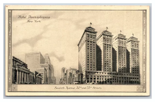 Hotel Pennsylvania New York  City NYC NY UNP WB  Postcard R27