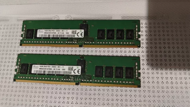 SK Hynix 2*16GB PC4-21300 DDR4 2666 ECC RDIMM Server Memory