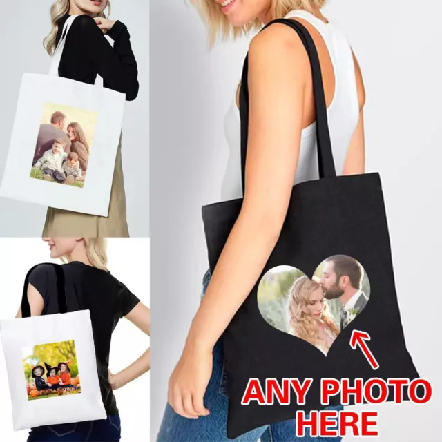 Personalised Custom Photo Shopping Shoulder Tote Bag Large Lady Travel HandleBag