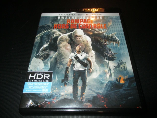 COFFRET BLU-RAY 4K + BLU-RAY "RAMPAGE : HORS DE CONTROLE" Dwayne JOHNSON