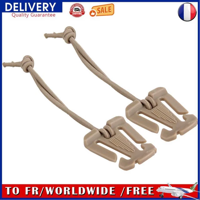 2pcs/lot Molle Backpack mousqueton EDC outil élastique corde sangle Buckle pour