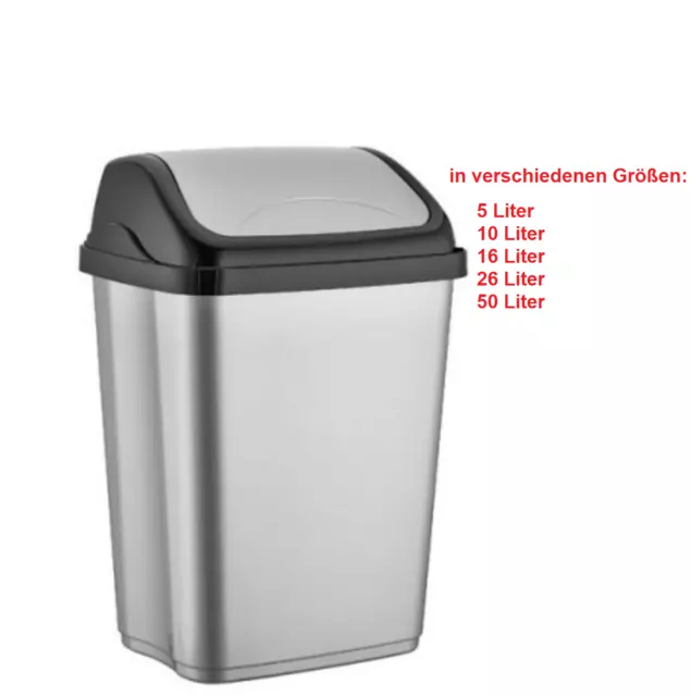 Mülleimer Abfalleimer mit Deckel Eimer Müllsammler verschiedene Größen NEU BHM