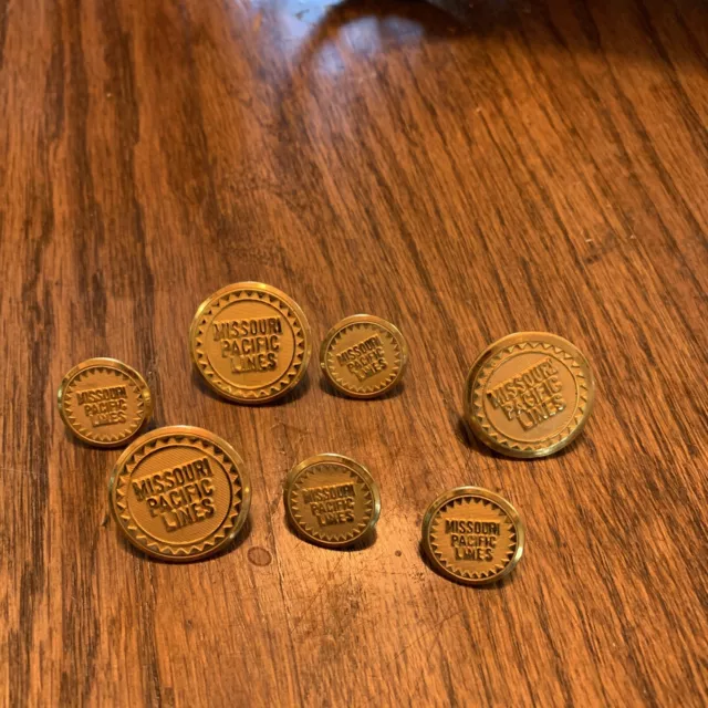Missouri Pacific Lines Railroad Uniform Buttons