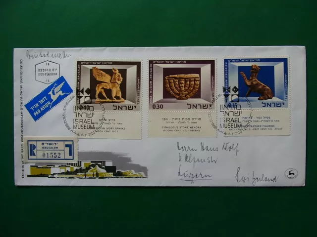 Lot 3 Lettres Premier Jour Israël Michel N°371-376 - b7520 3