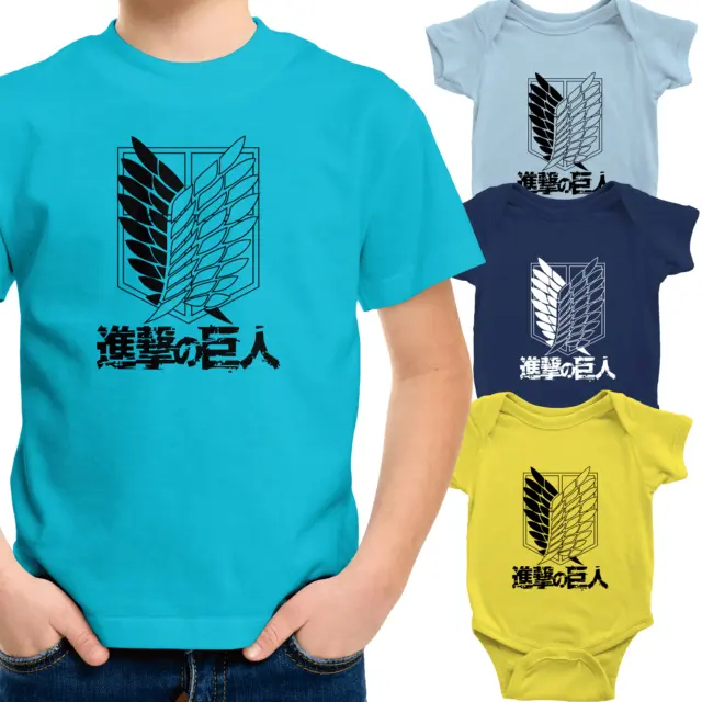 Toddler Kids Boy Tee T-Shirt Infant Baby Bodysuit Attack on Titan Survey Recon