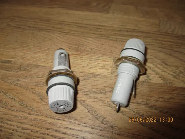 2x Buss FHN19G Portafusibili 15A 250V 44 MM Nuovo