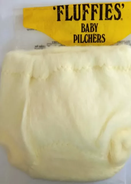 Yellow SMALL Fluffies baby PILCHERS ~ NEW in pack~warm in winter~Australian made
