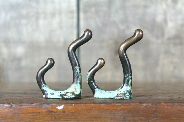 Vintage Coat Hook Pair of 2 Old Farmhouse Country Entry Way Kitchen