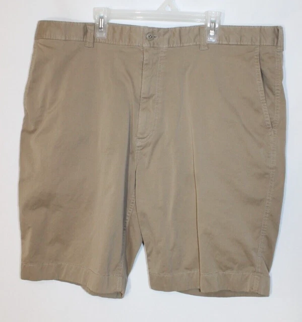 CREMIEUX Tan Chino Shorts Size 40 Pockets Belt Loops Classic Fit Flat Front