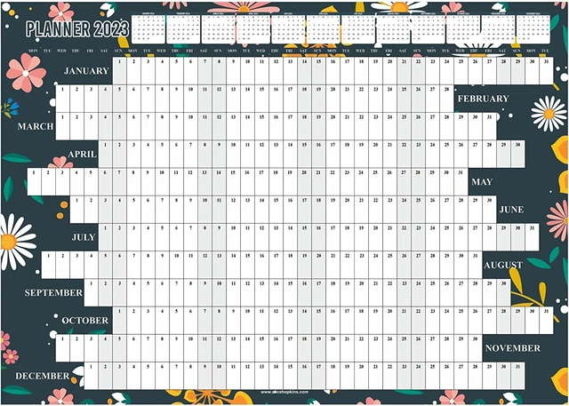 2023 WALL PLANNER A3 Size Year Calendar Organiser Runs Jan To Dec 2023 wall planner a3 size year calendar organiser runs jan to dec