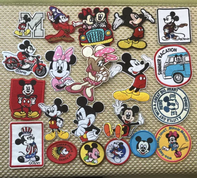 JUMBO MICKEY AND Minnie Mouse Embroidered Iron On Patches $21.99 - PicClick