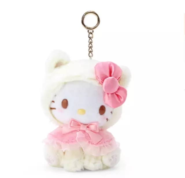 Sanrio - Hello Kitty Cosplay Plush Keychain Gold Toned Clasp Keyring