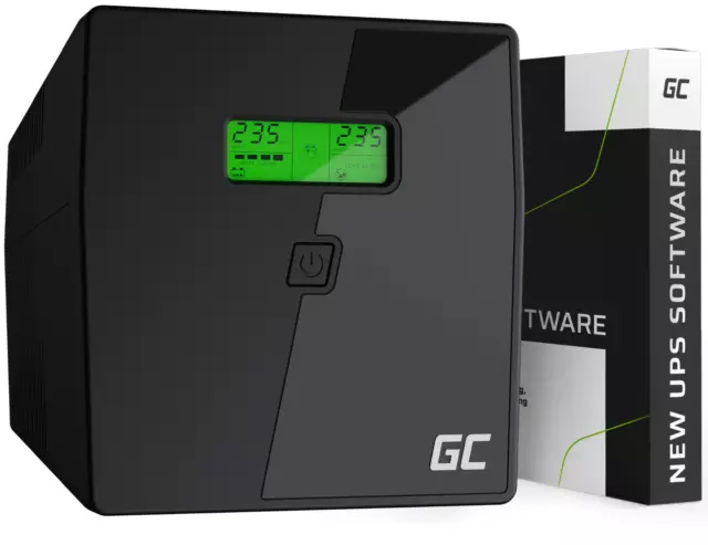 Green Cell Onduleur UPS 1000VA 600W Alimentation Sans Interruption ASI LCD App