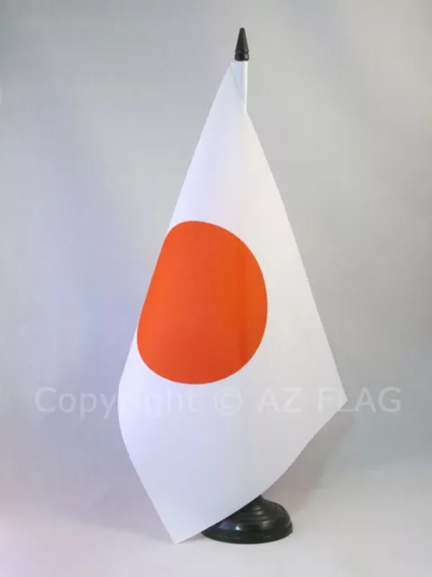 DRAPEAU DE TABLE JAPON 21x14cm - PETIT DRAPEAUX DE BUREAU JAPONAIS 14 x 21 cm -