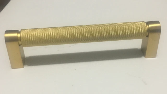 (10) GlideRite Solid Knurled Bar Pulls, Cabinet/Drawer, Satin Gold, 10 Pack