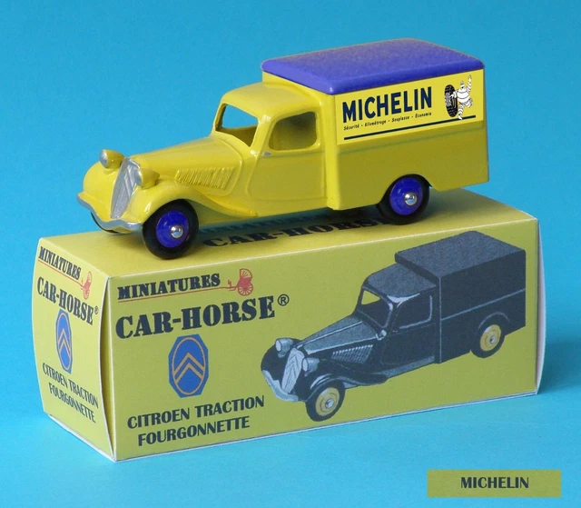 08 Car-Horse Panhard Dyna D65 pick up fourgon Ptt postes jaune ccp style Dinky Cij JRD - Collection