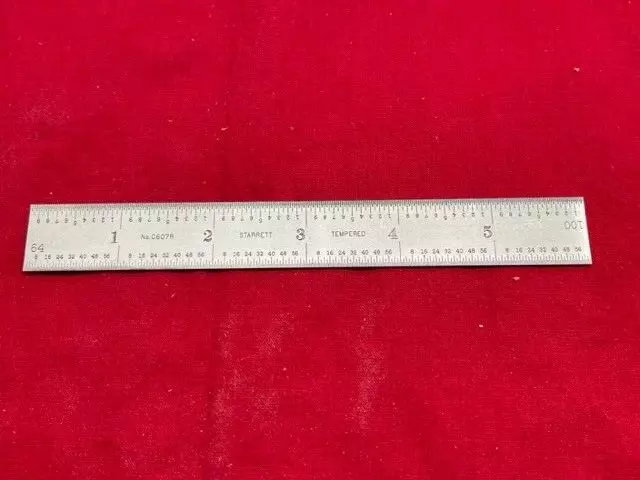 Starrett C607R-6 Spring-Tempered Steel Rule with Inch Graduations IN STOCK